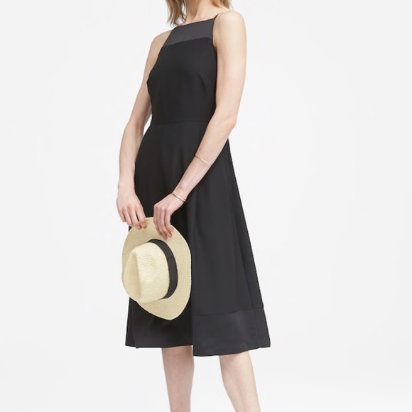 strappy fit and flare dress